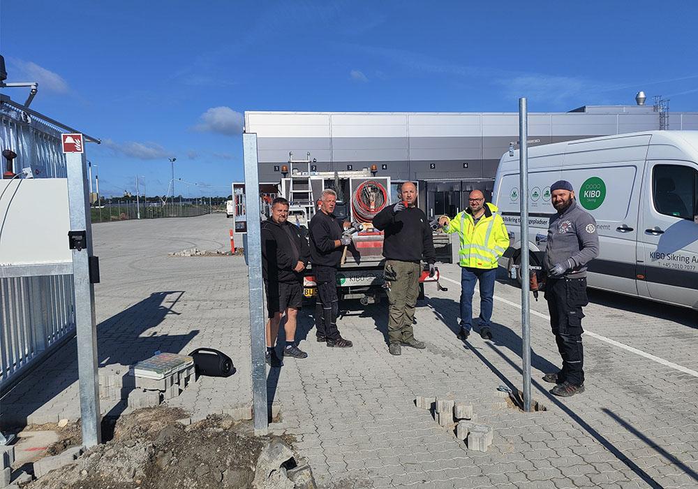 KIBO Sikring montører på byggeplads ved logistikhal